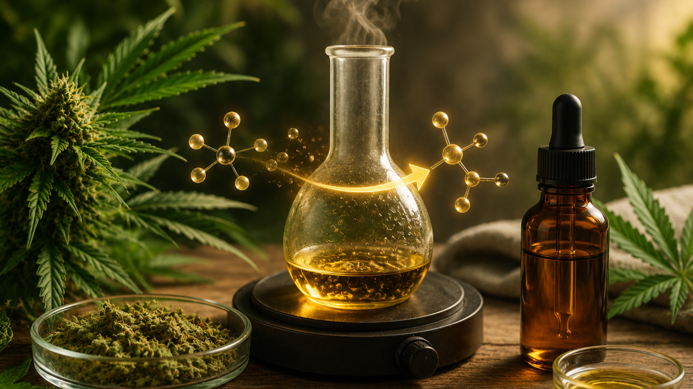 La décarboxylation : le secret chimique qui réveille le vrai potentiel du CBD Image