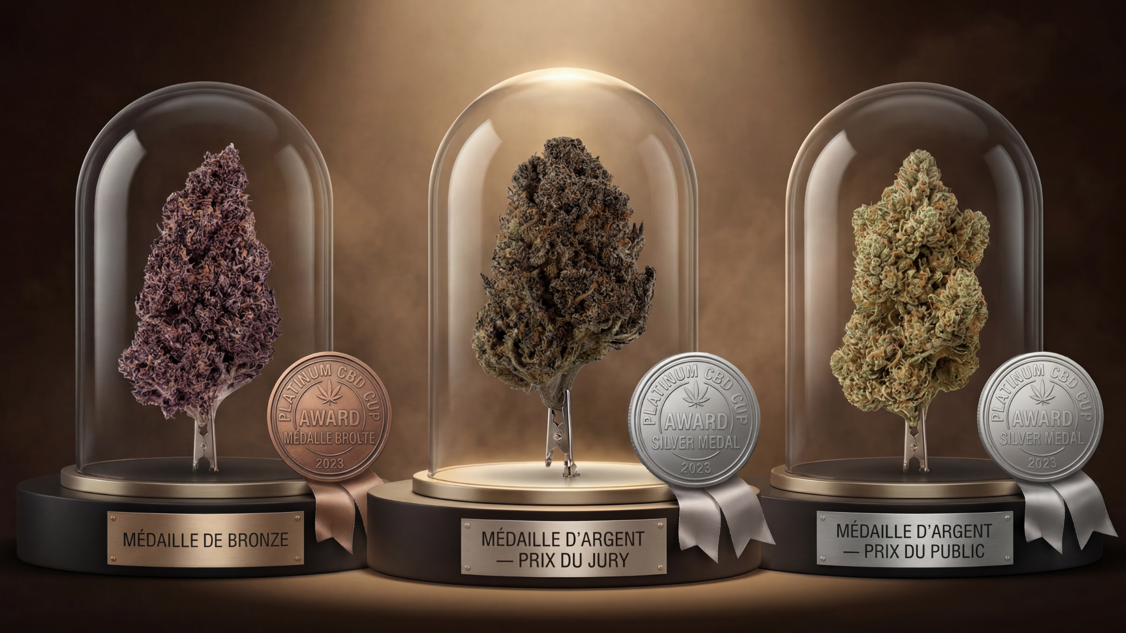 Nouveautés : découvrez nos fleurs CBD médaillées à la Platinum CBD Cup