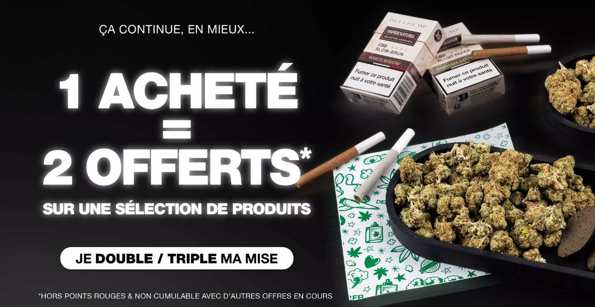 Promo CBD Deli Hemp : 1 acheté = 2 offerts sur une sélection
