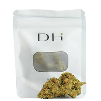 Fleurs CBD G13 conditonnés en doypack.